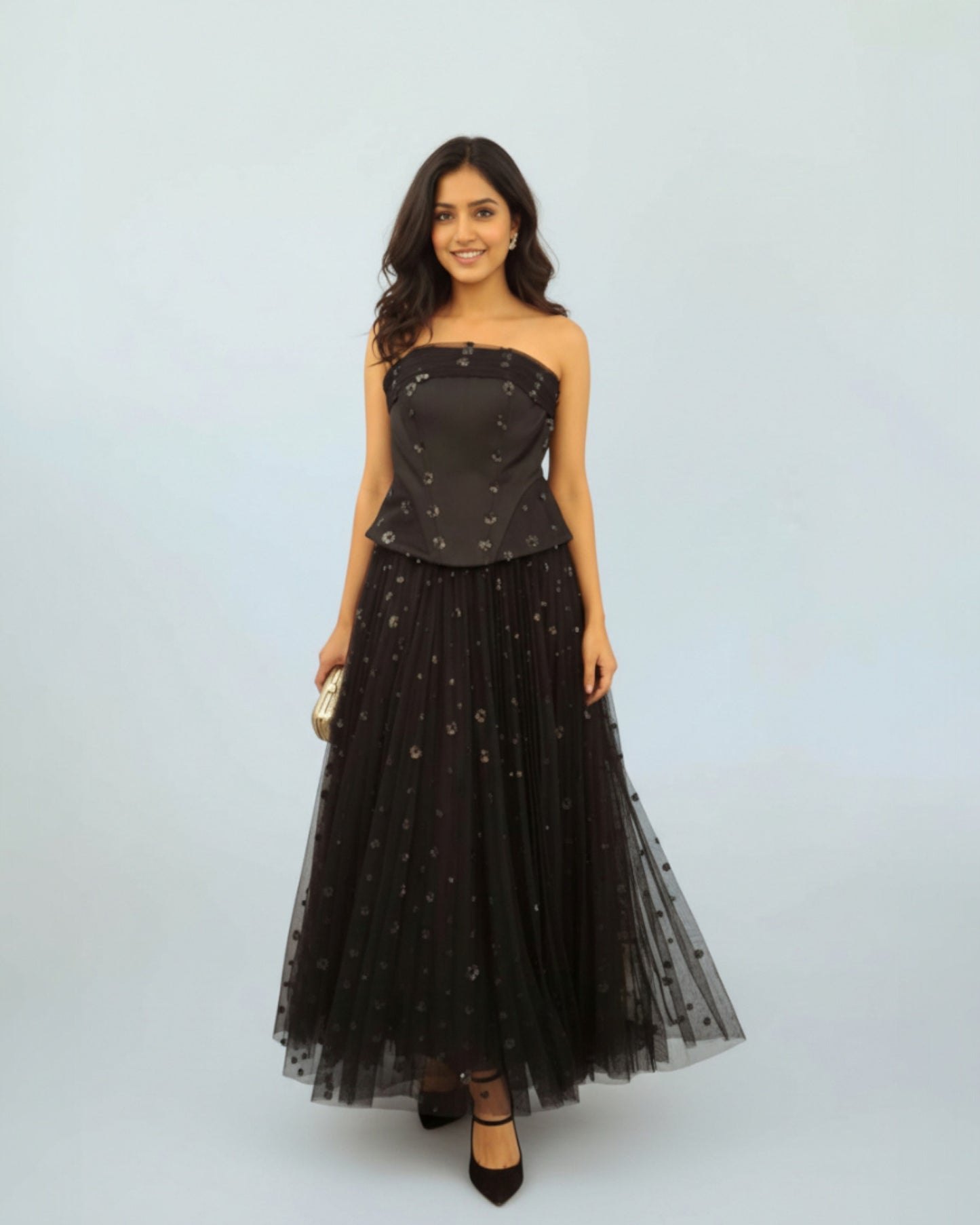 Strahlendes Tüll-Abendkleid E321