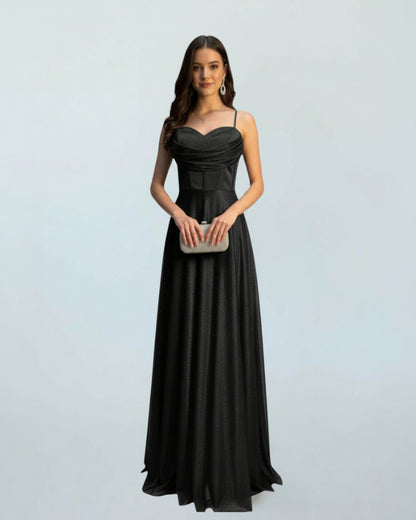 Glitzerndes Abendkleid mit Korsett-Detail E299