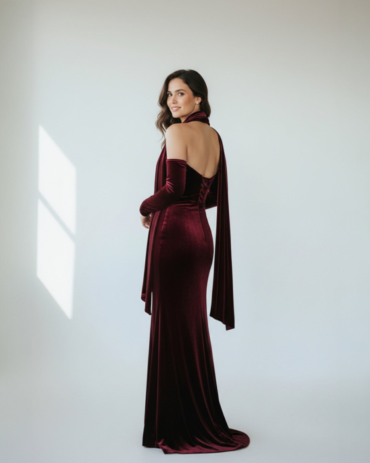 samtigem Velours-Stoff - E256