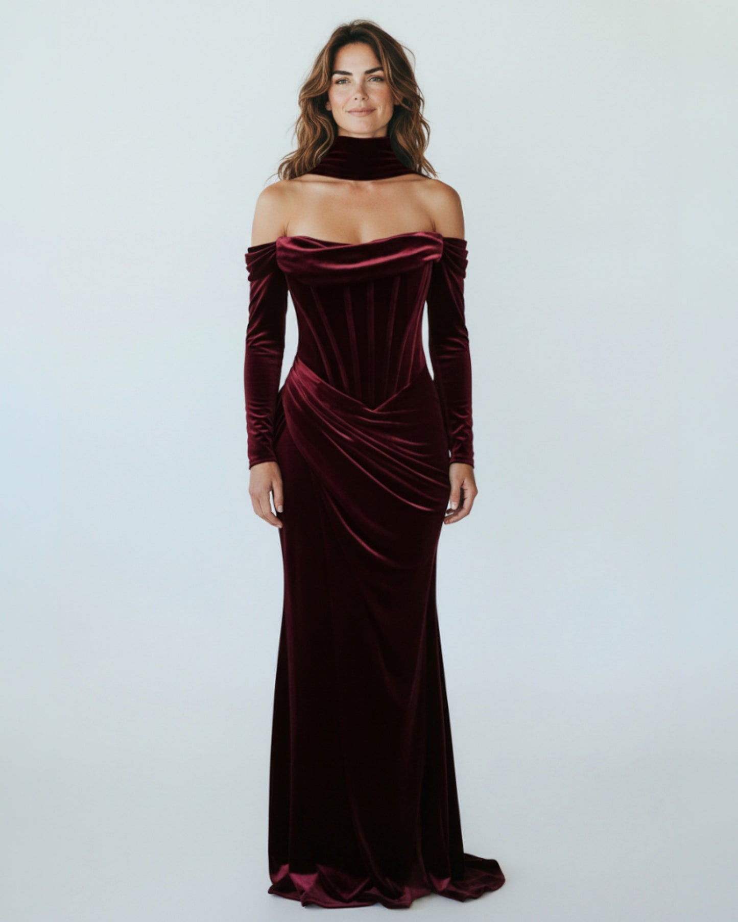 samtigem Velours-Stoff - E256