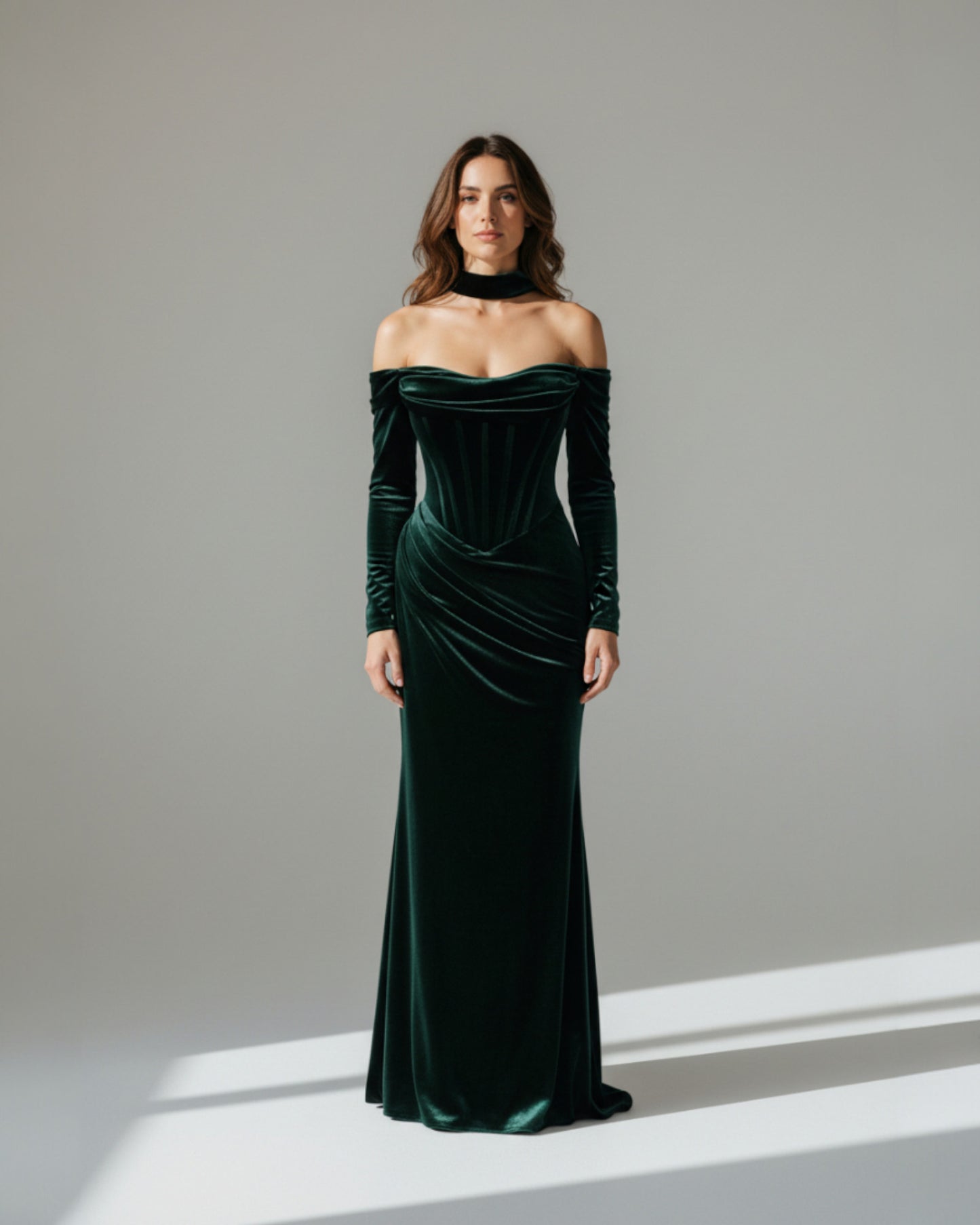 samtigem Velours-Stoff - E256