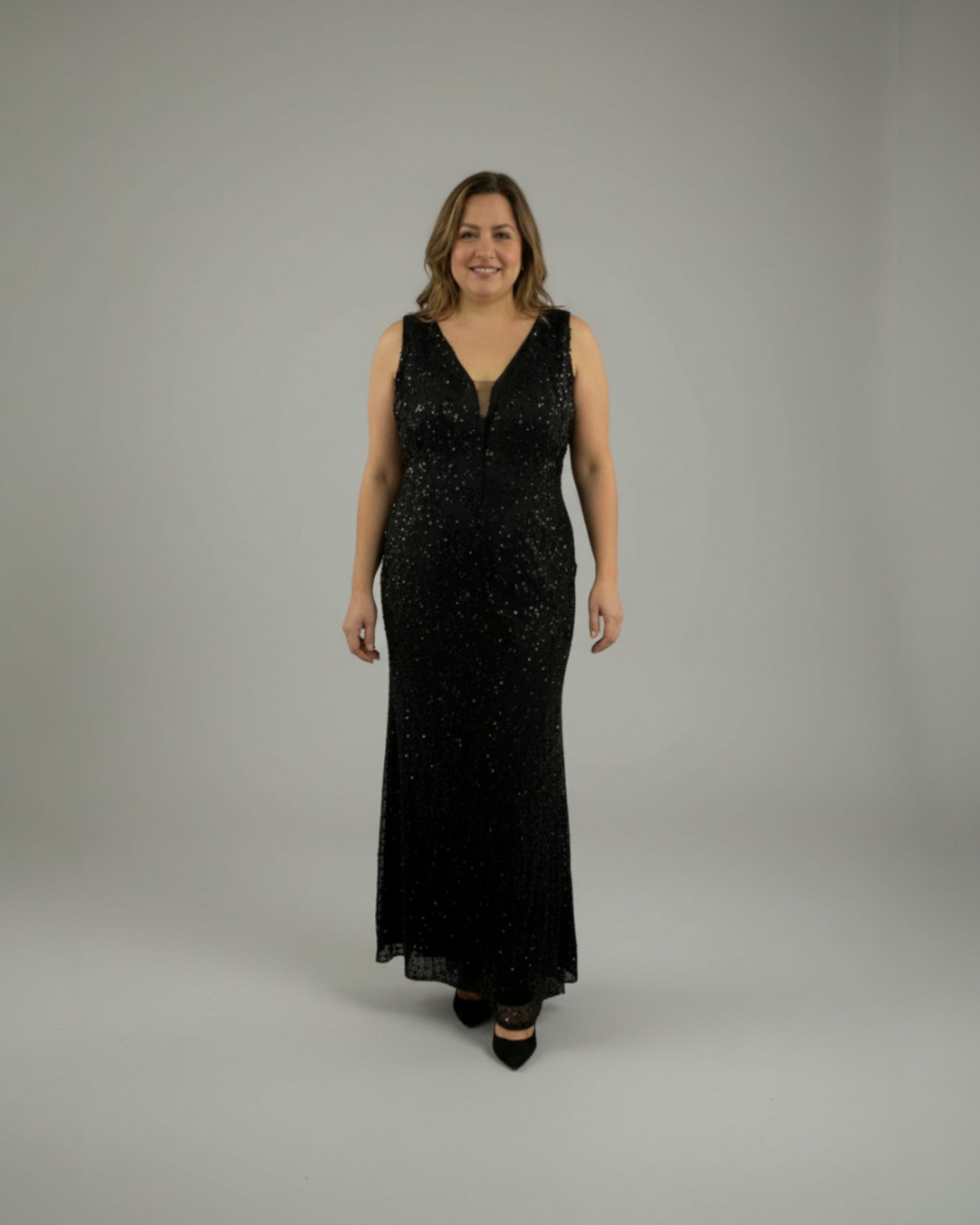 Exquisite Abendrobe mit Verzierungen  - E290