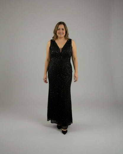 Exquisite Abendrobe mit Verzierungen  - E290