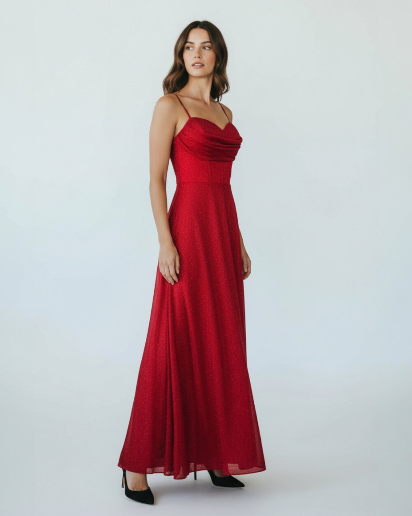 Glitzerndes Abendkleid mit Korsett-Detail E299