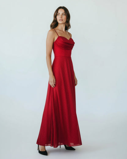 Glitzerndes Abendkleid mit Korsett-Detail E299