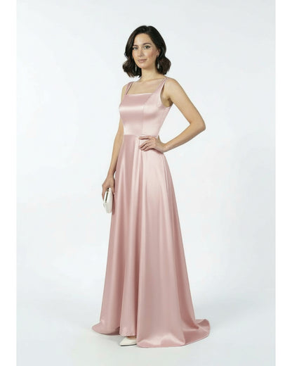 Elegantes Abendkleid in Satin-Optik-  E302