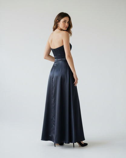 Moderne Eleganz perlenbesetztes Korsett-Oberteil E312