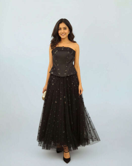 Strahlendes Tüll-Abendkleid  E321