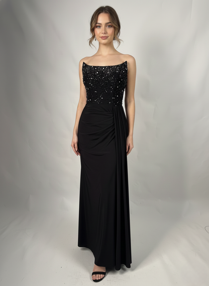 Elegantes Abendkleid mit Glitzer-Effekt E317