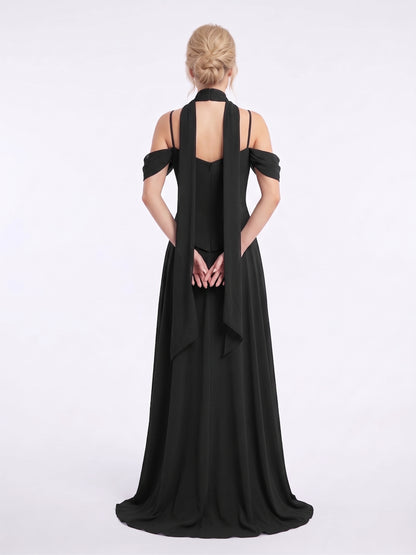 Elegantes fließendes Korsett-Abendkleid in Hellblau Beschreibung: e411