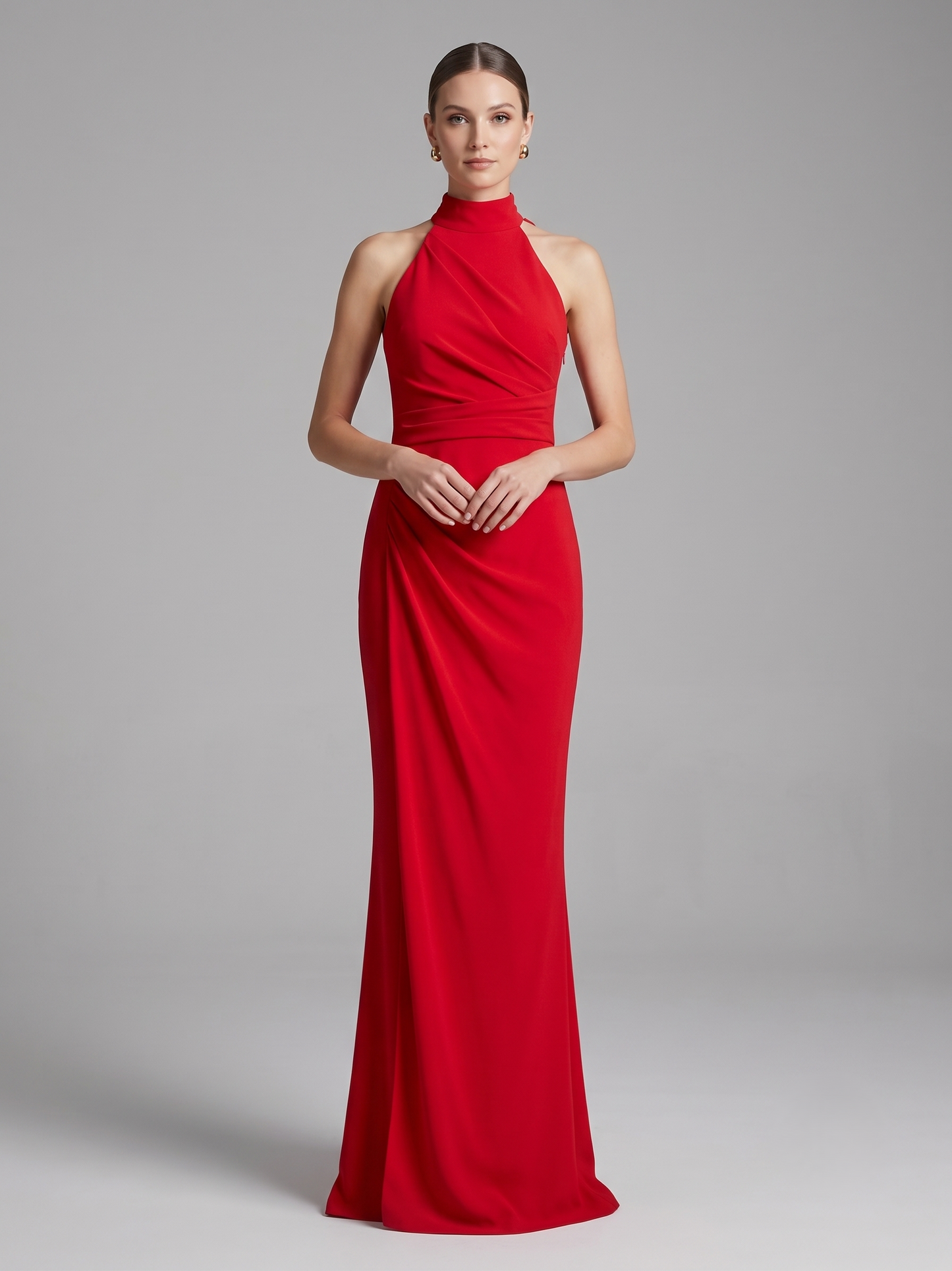 Aus leichtem Chiffon gefertigt, überzeugt dieses Kleid mit einem fließenden Schnitt E336