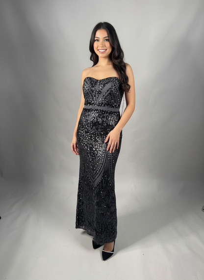 Pailletten-Abendkleid E333