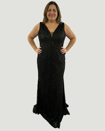 Exquisite Abendrobe mit Verzierungen  - E290