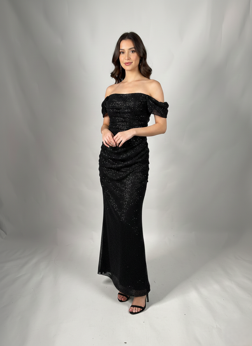 Eleganter Off-Shoulder Abendkleid E331