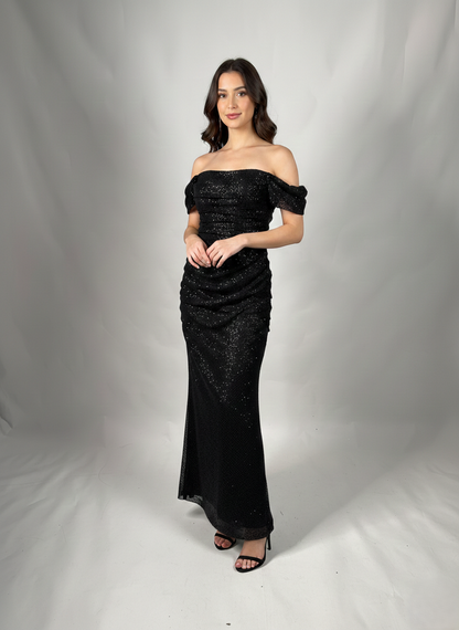Eleganter Off-Shoulder Abendkleid E331