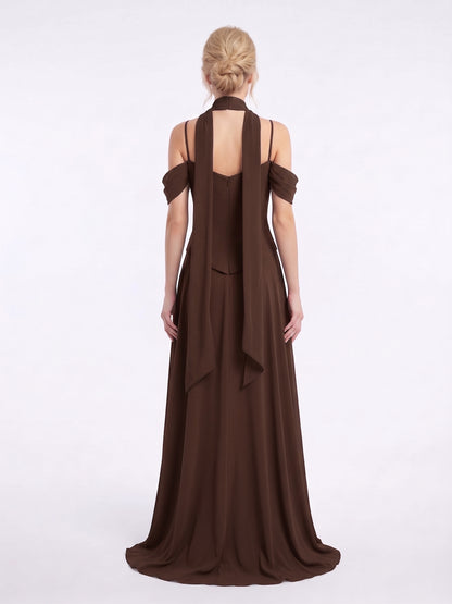 Elegantes fließendes Korsett-Abendkleid in Hellblau Beschreibung: e411