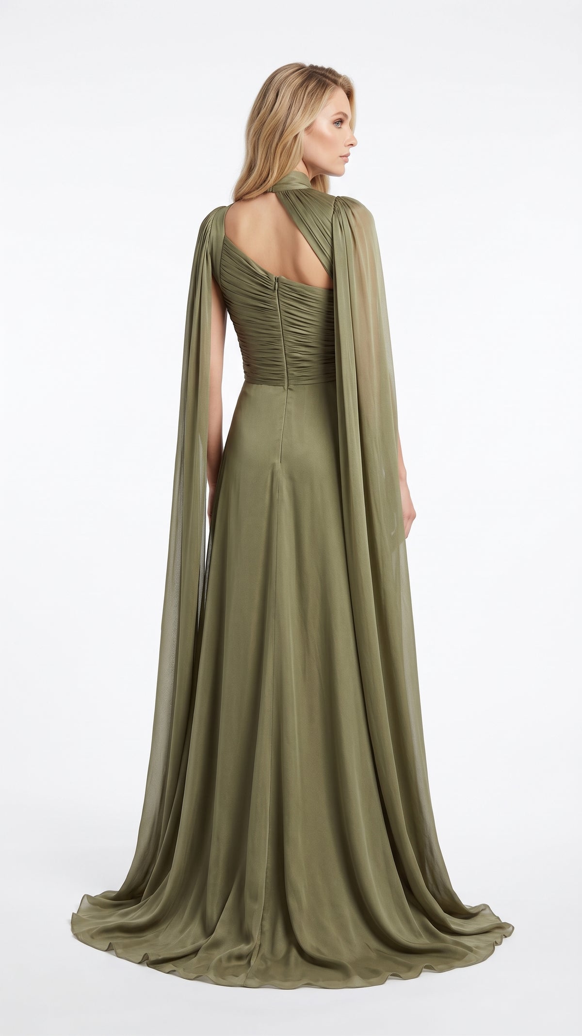 Asymmetrisches One-Shoulder Abendkleid in Champagner Beschreibung: e399