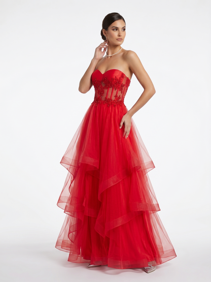 Produktbeschreibung: Ein atemberaubendes Abendkleid, das für einen unvergesslichen Auftritt sorgt. E330