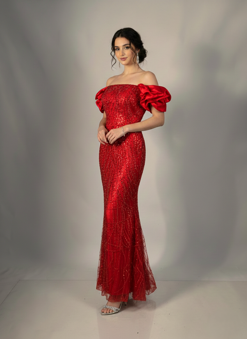 Aus leichtem Chiffon gefertigt, überzeugt dieses Kleid mit einem fließenden Schnitt E337