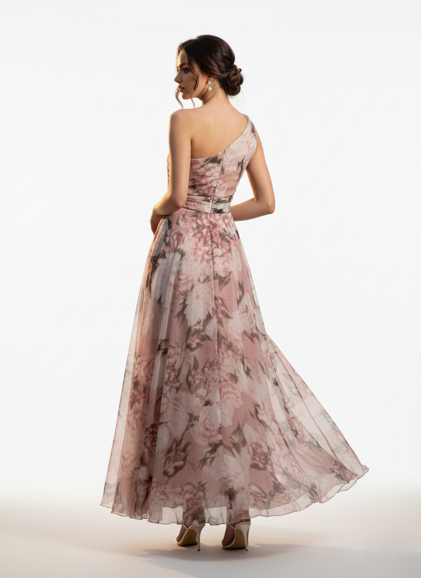 Fließende Silhouette mit modernem One-Shoulder-Schnitt E315