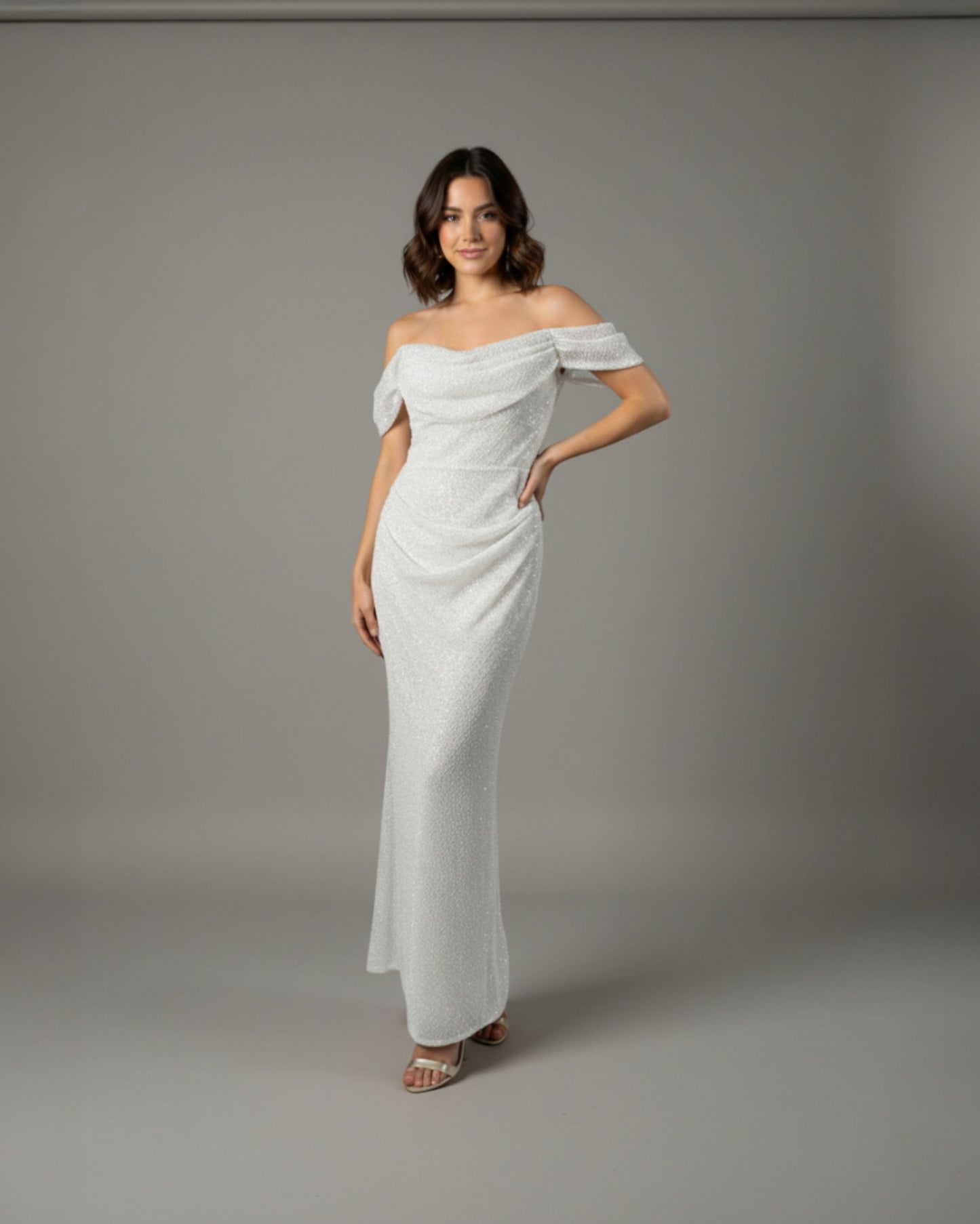 Eleganter Off-Shoulder Abendkleid E331