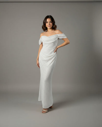 Eleganter Off-Shoulder Abendkleid E331